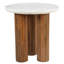 Table d'appoint Mid-Century moderne en bois massif et marbre-222833-222832