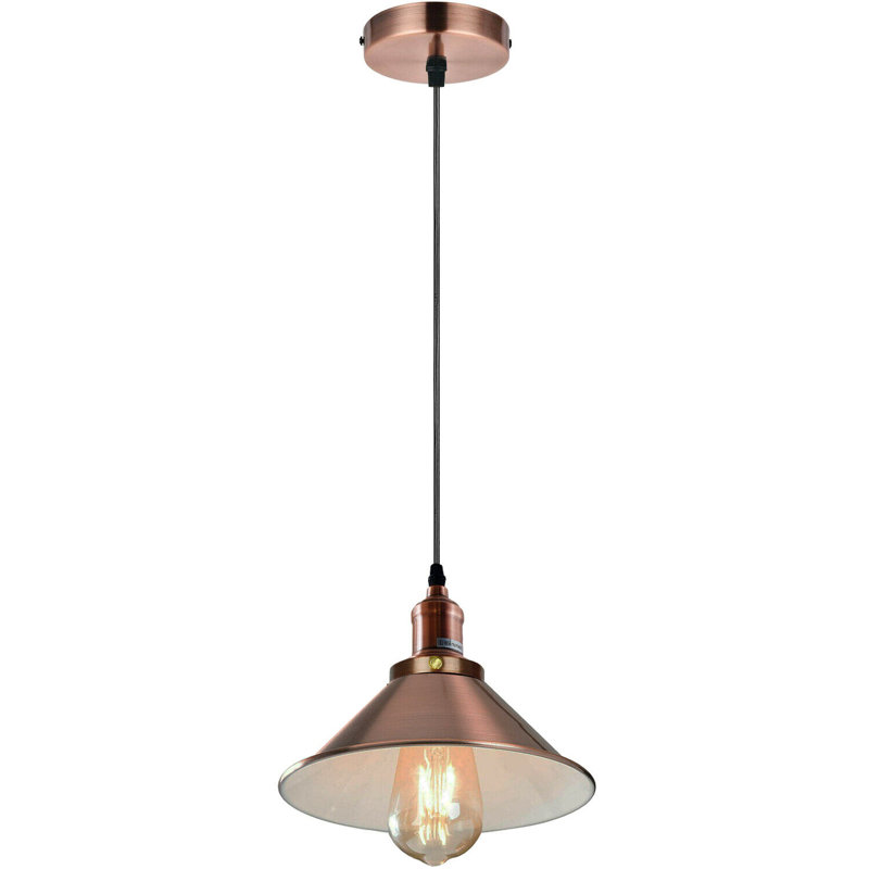 Plumeria 1 - Light Copper Cone Pendant