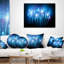 Feux d'artifice bleus au ciel nocturne - coussin à imprimé paysage-29075841-29075845
