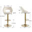 Wahson Bar Stools in Velvet Modern Chic Swivel Counter Chairs with Hollow Backrest for Home-1602543523