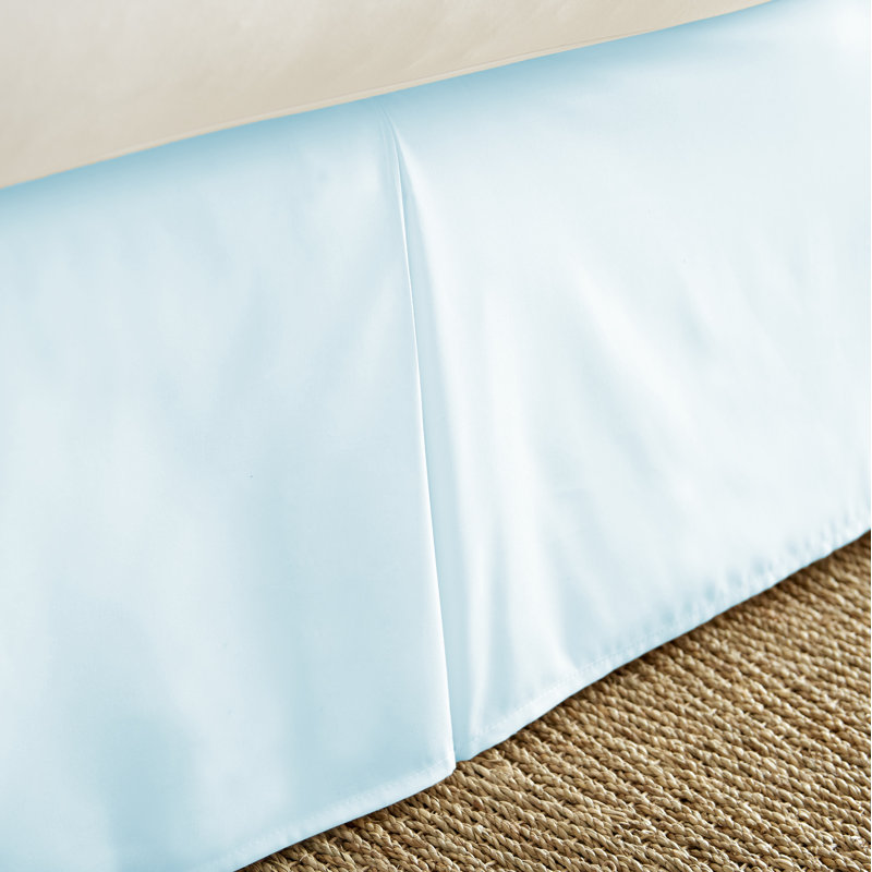 Aqua Twin XL Microfiber Pleated Bed Skirt