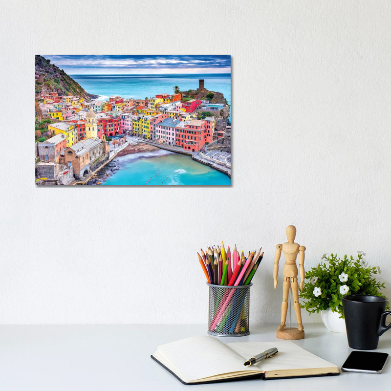Vernazza 1 Piece Wall Art on Canvas, 20.32 cm H x 30.48 cm W, Wrapped Canvas