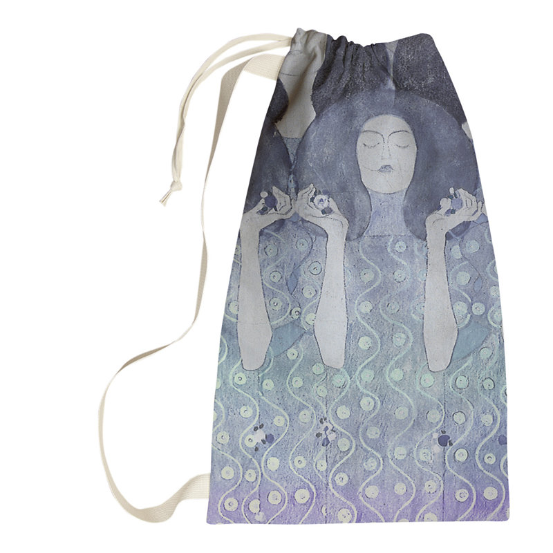 Fabric Laundry Bag with Handles, Small ( 64" H x 20" W x 1.5" D), Blue