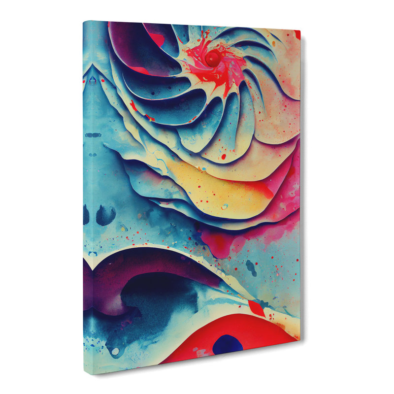 Seashell Paint Splatter Vol.4 - Wrapped Canvas, 60cm H x 40cm W x 3cm D