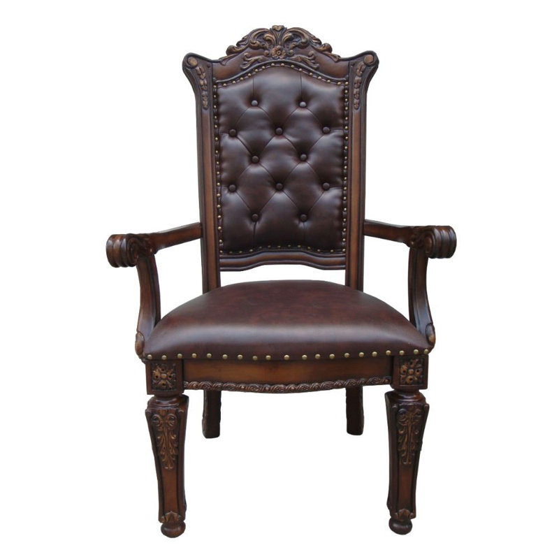 Chaise avec accoudoirs à dossier « Queen Anne » Vendome, Cerisier