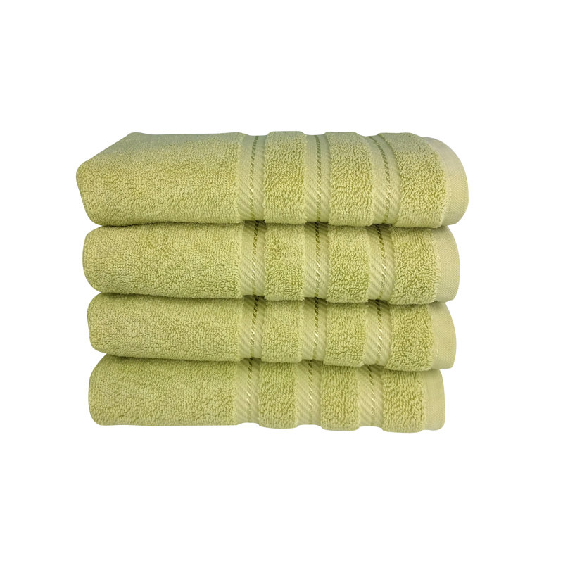 Ensemble de 4 serviettes en coton Antalya, Vert