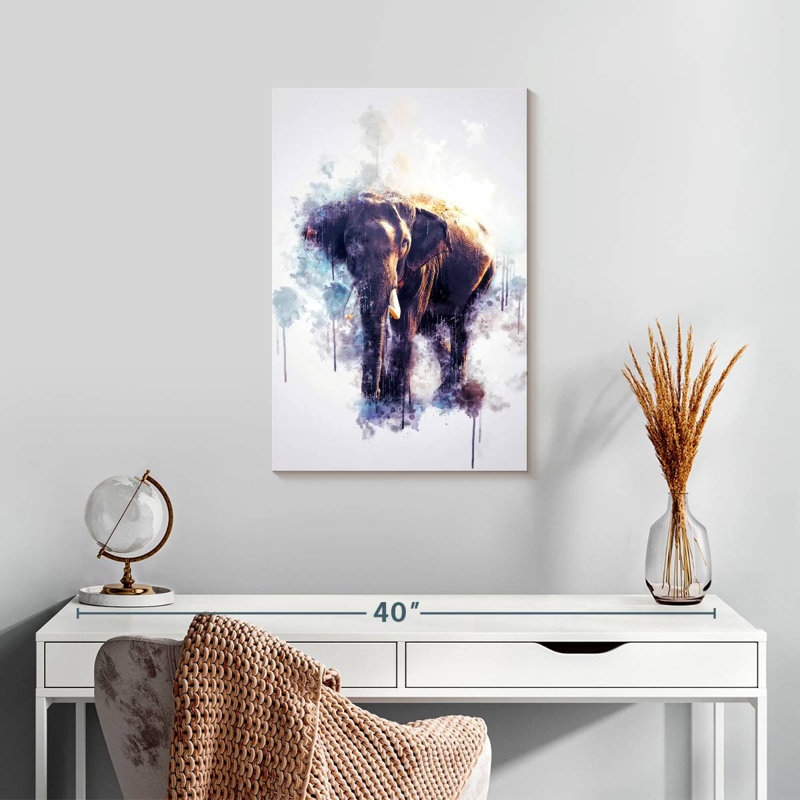 Brampt Elephant Looking, 24" H x 16" W