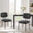 Dining Chairs Set Of 2, Upholstered Mid Century Modern Kitchen Dining Room Accent Chairs With Faux Leather Cushion Seat & Metal Legs For Kitchen, Living Room-2043465896-2015444209