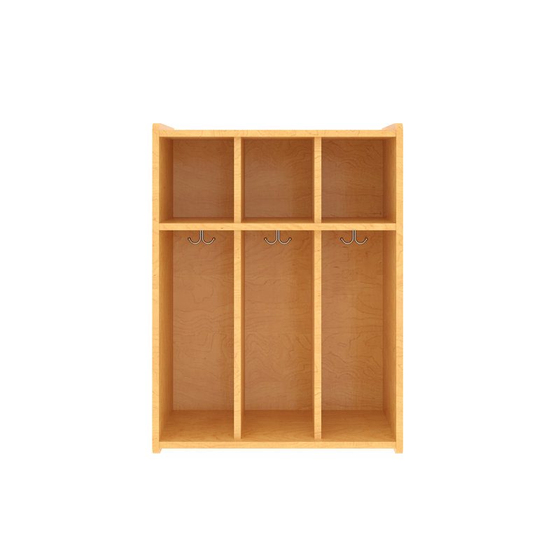 Casier de rangement à 2 sections à 3 niveaux, Oui, Érable