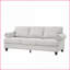 Canapé 83 po en polyester à trois places American Classic - salon avec rangement et amp; Housses amovibles | Beige | Accoudoirs ronds | Polyester-722767165-722767164