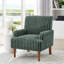 Chaises d'appoint moelleuses, chaise moderne en bois de velours côtelé large pour la maison
