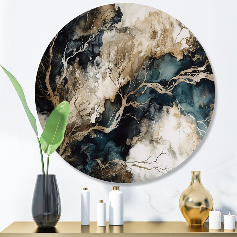 Mariclare Blue Beige Marbré Dreamscape I, H 23 po x l 23 po x P 1 po