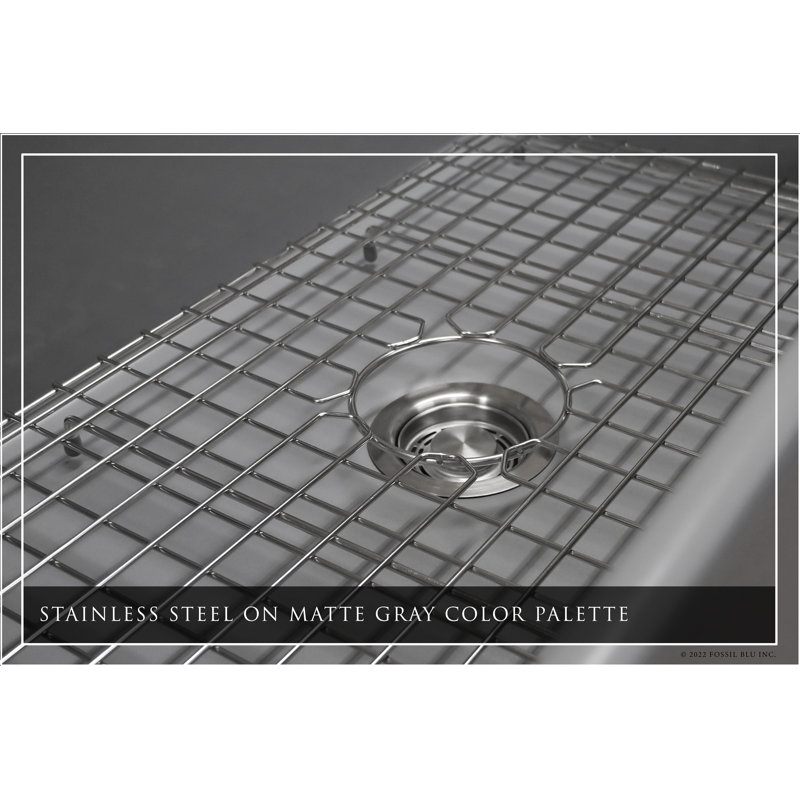 Luxury Solid Fireclay Farmhouse Sink, Stainless Steel Accessories