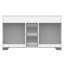 Meuble-lavabo double de 60 po sculpté de style français avec lavabo intégré en résine — 4 portes à fermeture en douceur et 3 tiroirs