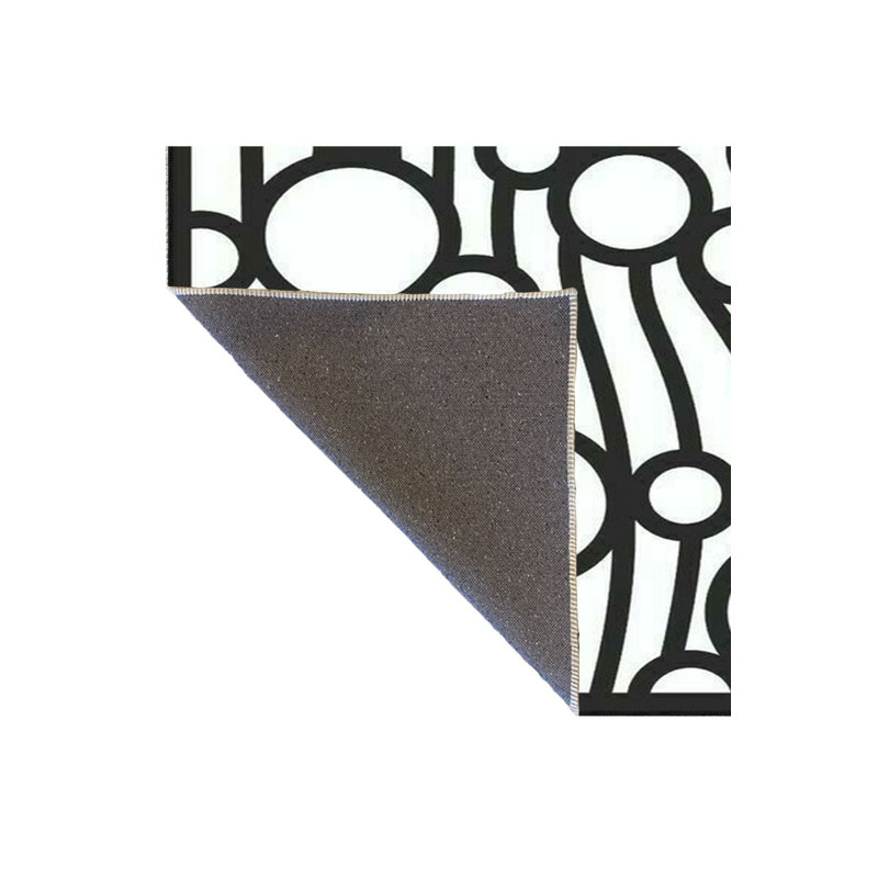 Tapis rond rond à motif peint, Sous-tapis rectangulaire de 3 pi 3 po x 4 pi 11 po