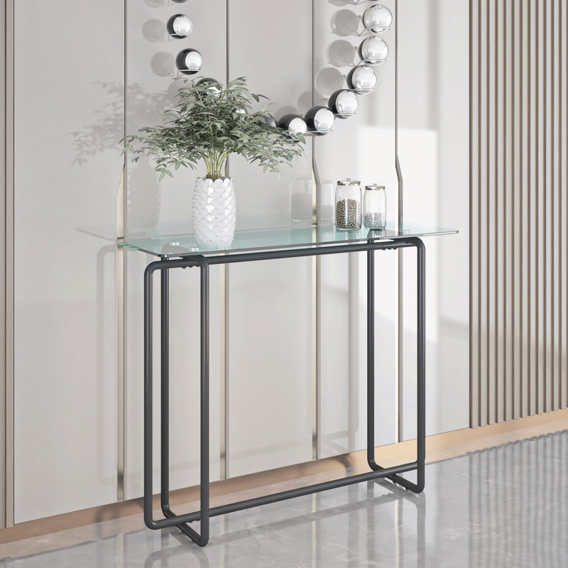 A Console Made of a Single Piece of Glass A Console Made of a Single Piece of Glass