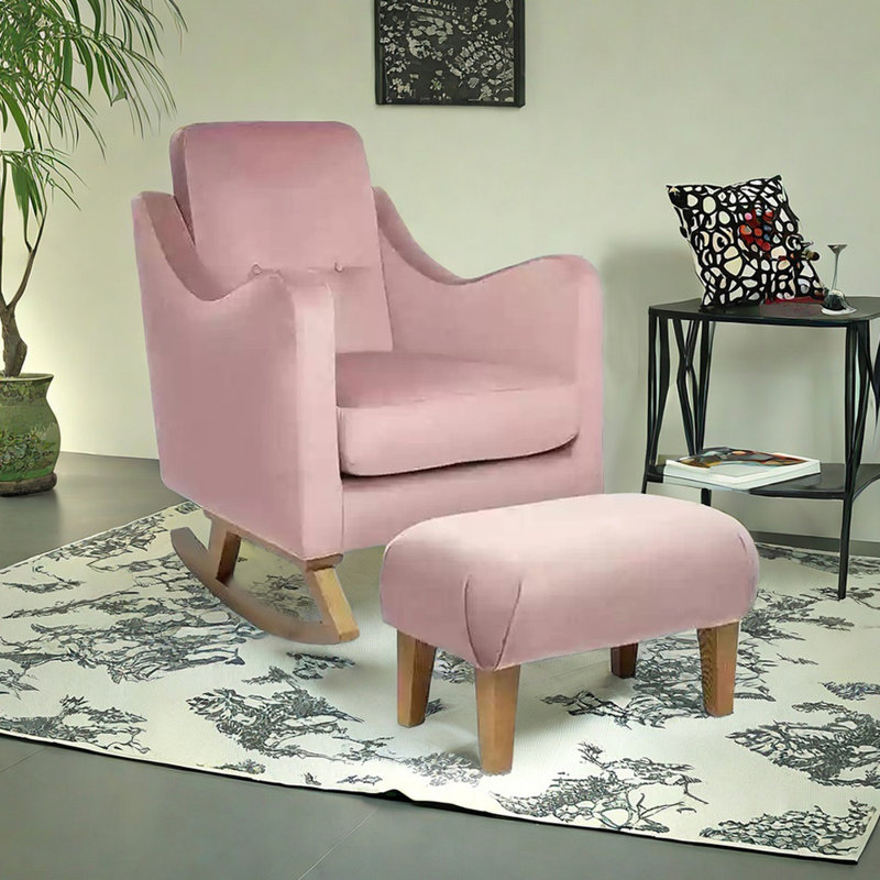 Chaise berçante Comfy Living, Rose