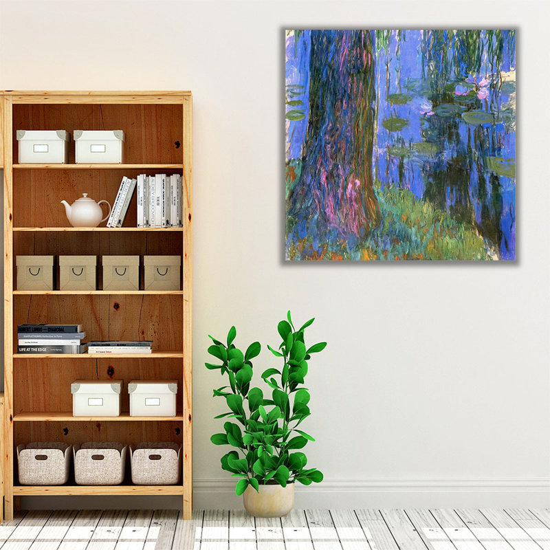 «Weeping Willow and Water-Lily Pond, 1916 - 1919», reproduction d'art sur toile, H 40 po x l 40 po