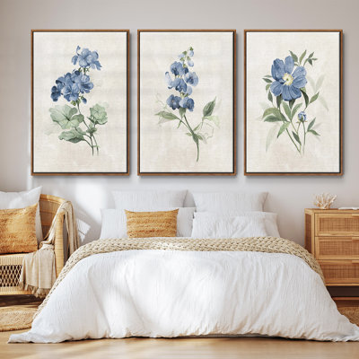 " Farmhouse Periwinkle I " 3 - Pieces