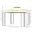 10X10FT Gazebo Metal, Mosquito Net For Garden Use With Double Roof & Tree Motifs (Beige)-125125340
