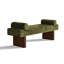 Banc rembourré en chenille l 60 po-1018967222