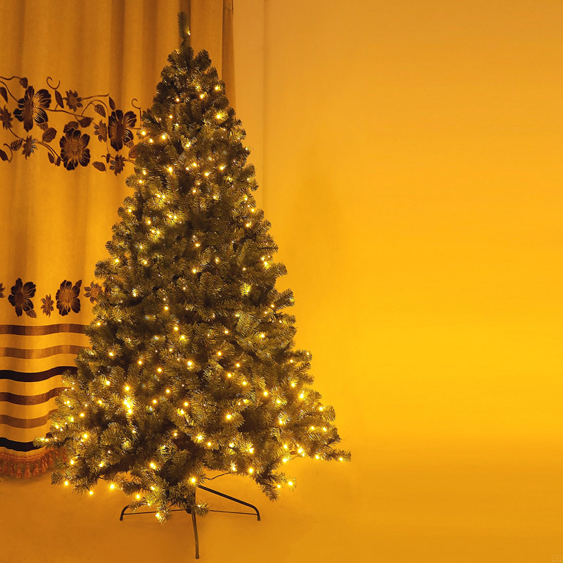 Pre-Lit Christmas Tree 7.5Ft Artificial Hinged Xmas Tree With 400 Pre-Strung Led Lights Foldable Stand