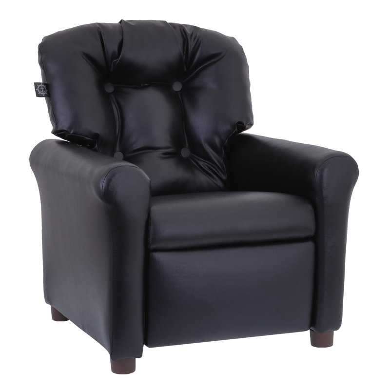 Fauteuil inclinable pour enfant, Similicuir noir