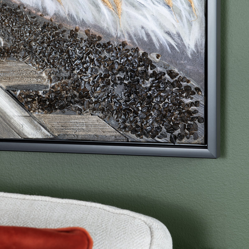 Rustic Railway Landscape Framed Canvas Wall Art