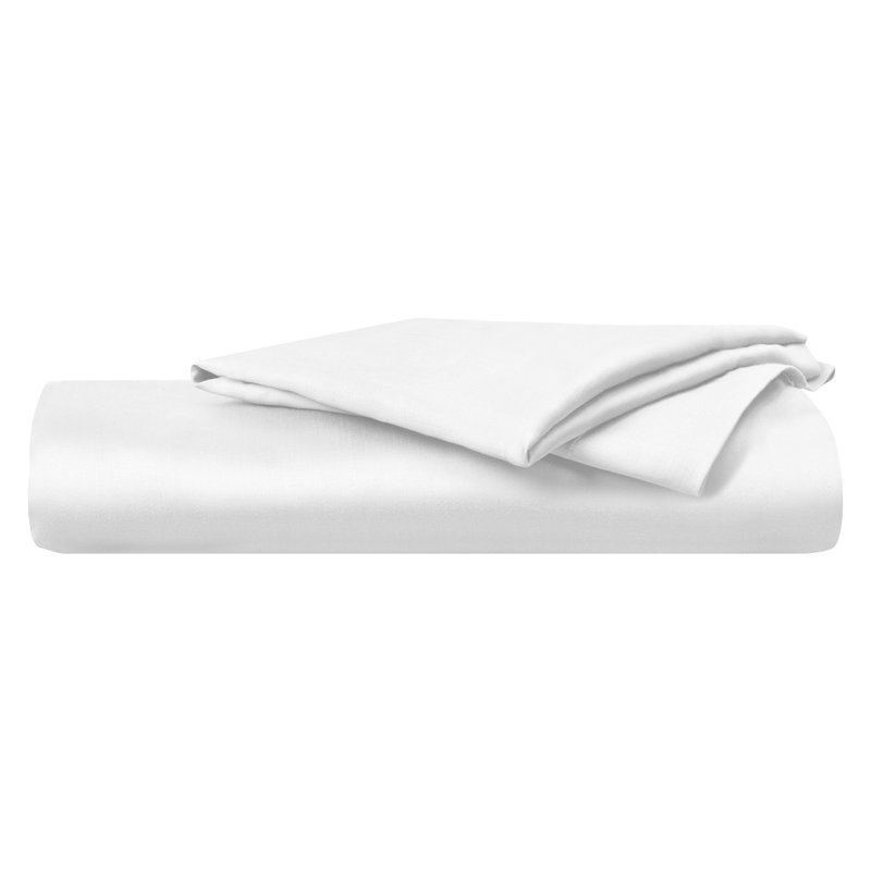 Delara 100% Eucalyptus Lyocell TENCEL™ Cooling Fitted Sheet Set – Soft, Silky & Breathable, White