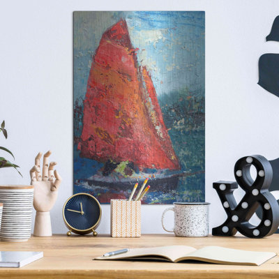 Luxe métallique «Red Sail» par Beth Forst, métal Wal «Red Sail» par Beth Forst