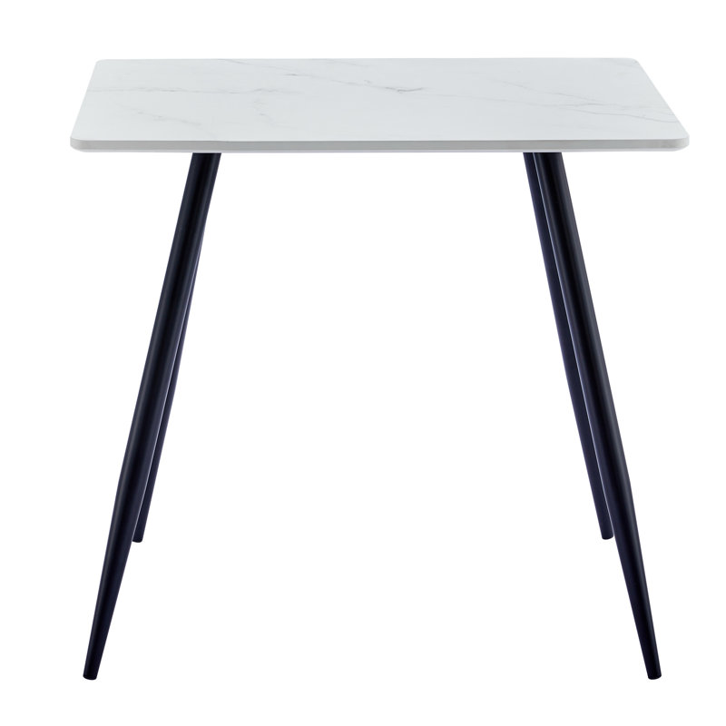 Hinshaw Metal Base Dining Table, 75cm H x 60cm W x 80cm L