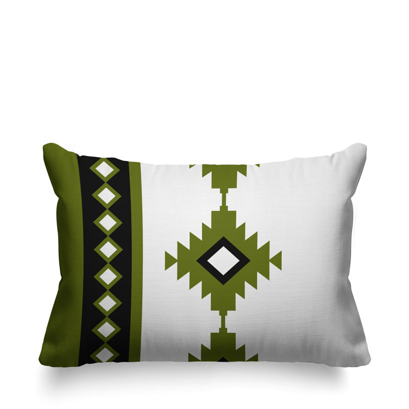Coussin intérieur / extérieur Carlos Southwestern, Chartreuse