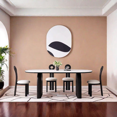 Vintage Romantic Dining Table Oval Dining Set