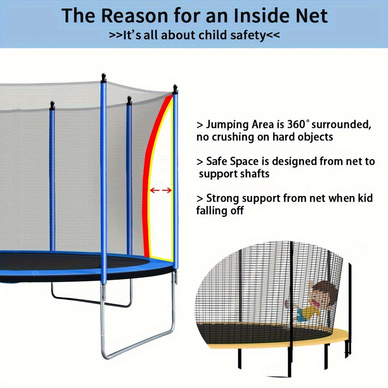 SkyBound Blue 10ft Round Trampoline with Safety Enclosure Net