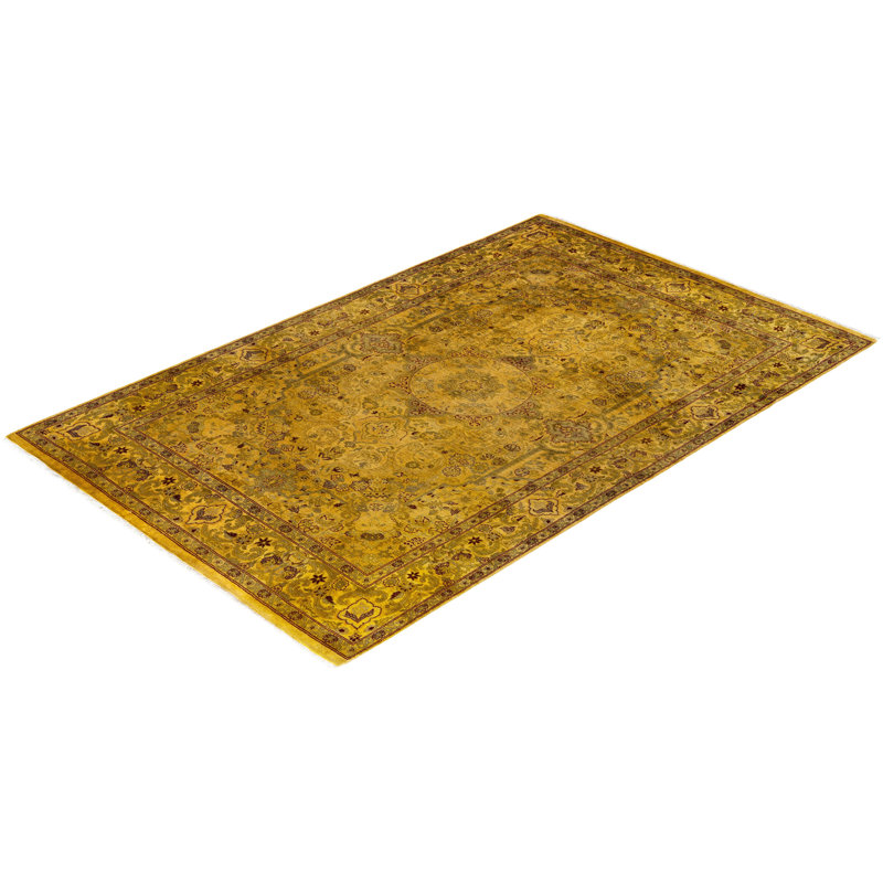 Overdyed One-of-a-Kind 4' 2" X 6' 3" Hand Knotted Area Rug