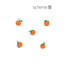Adhésif décoratif orange-1792553238