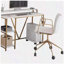 Bureau d'écriture industriel, doré-965223556