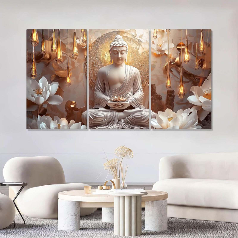 3 Piece Wrapped Canvas Print, 45 cm H x 30 cm W