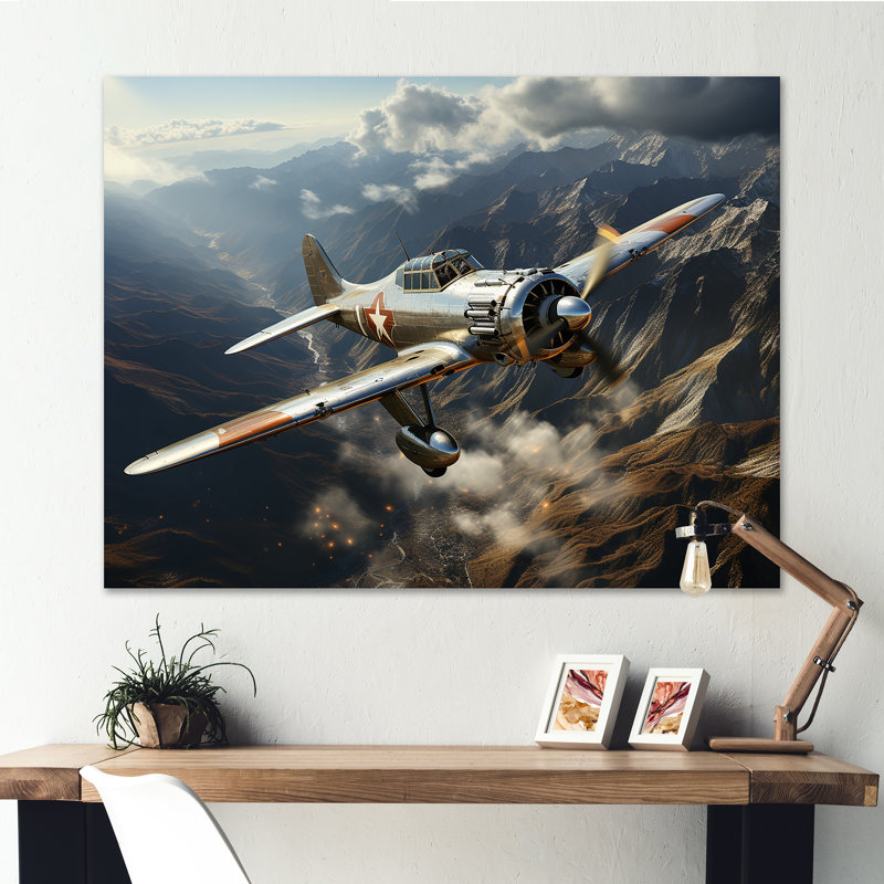 An Action Blur Plane In Flight I sur impression sur toile, Toile tendue, H 30 po x l 40 po