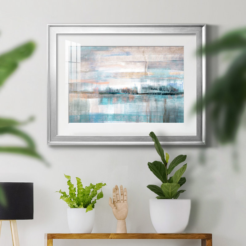 Pastel Valley - peinture encadrée, Cadre argenté, H 26,5 po x l 36,5 po x P 1,5 po