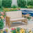 Patio Wood Loveseat-113752789