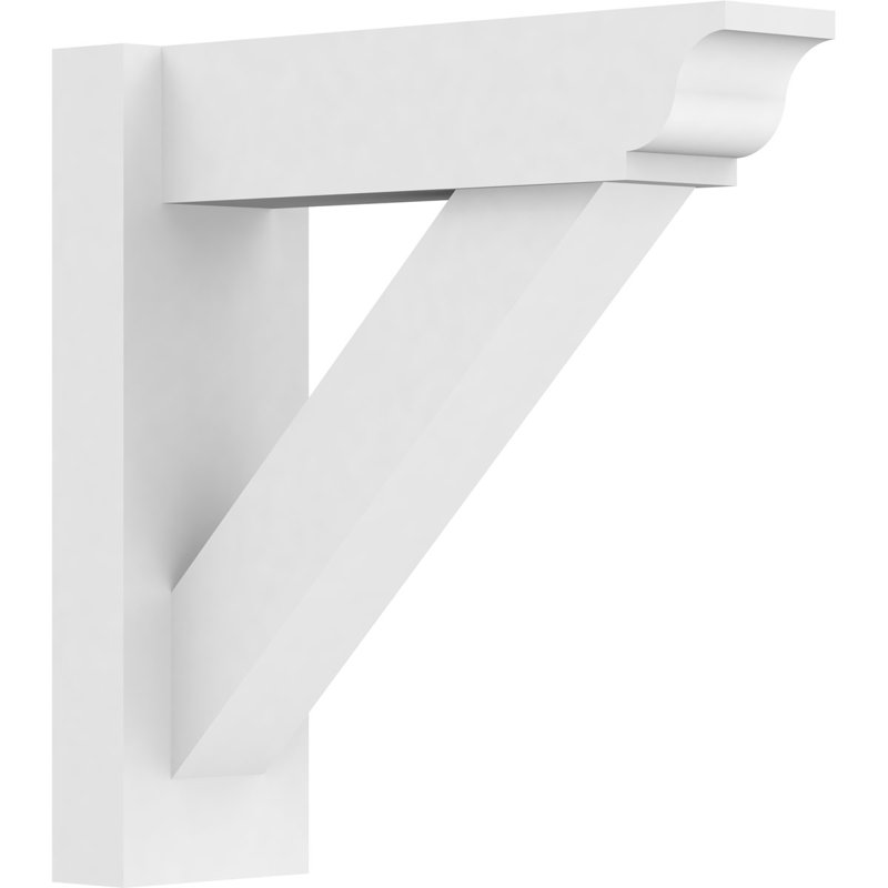 Persienne en PVC de qualité architecturale traditionnelle avec extrémités traditionnelles, L 5 po, H 16 po x P 16 po