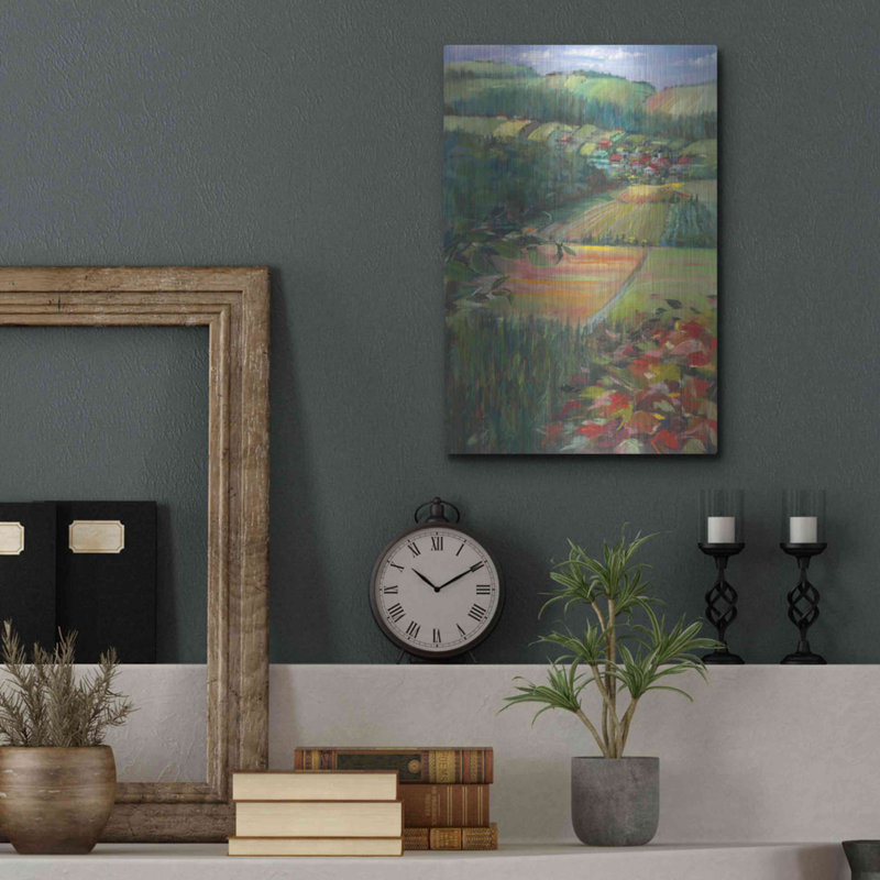 «Country Fields» par Carol Rowan, art mural en métal, H 16 po x l 12 po