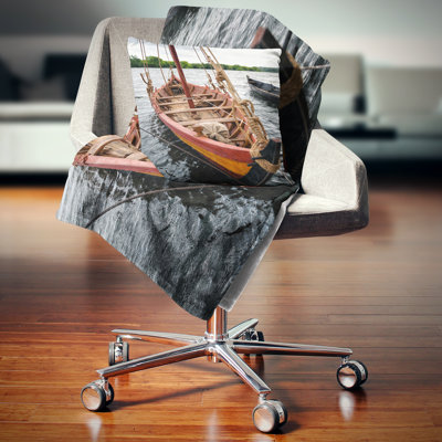 Coussin seascape pour bateau en bois