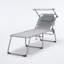 Chaise longue pliante avec auvent 2 pièces