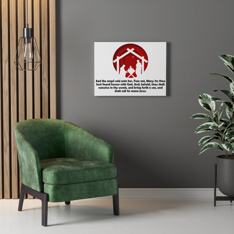 Fear Not Mary Luke 1:30-31 - Wrapped Canvas Print, 30cm H x 41cm W