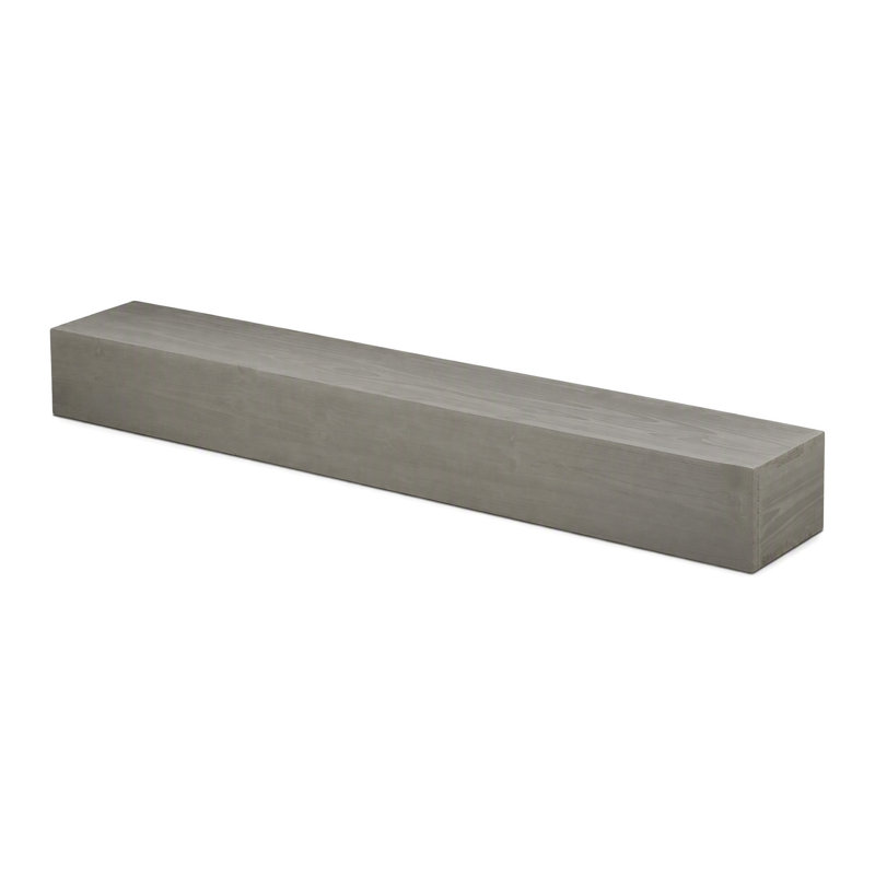 Étagère murale décorative flottante en bois massif pour foyer, avec support invisible, profondeur 23 cm (9 po)., 48*9*6, Grey
