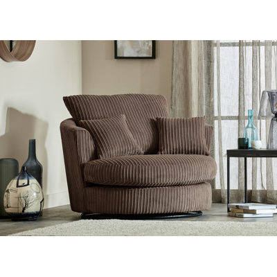 Moana Upholstered Swivel Barrel Chair