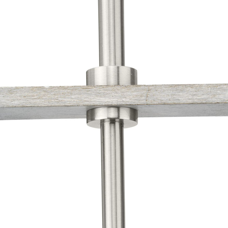 Boundary Brushed Nickel and Grey Washed Oak Pendant Light