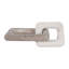 Chaîne carrée décorative en marbre - Objet décoratif pour la maison - Statuette/figurine - 20 cm, blanc et ivoire